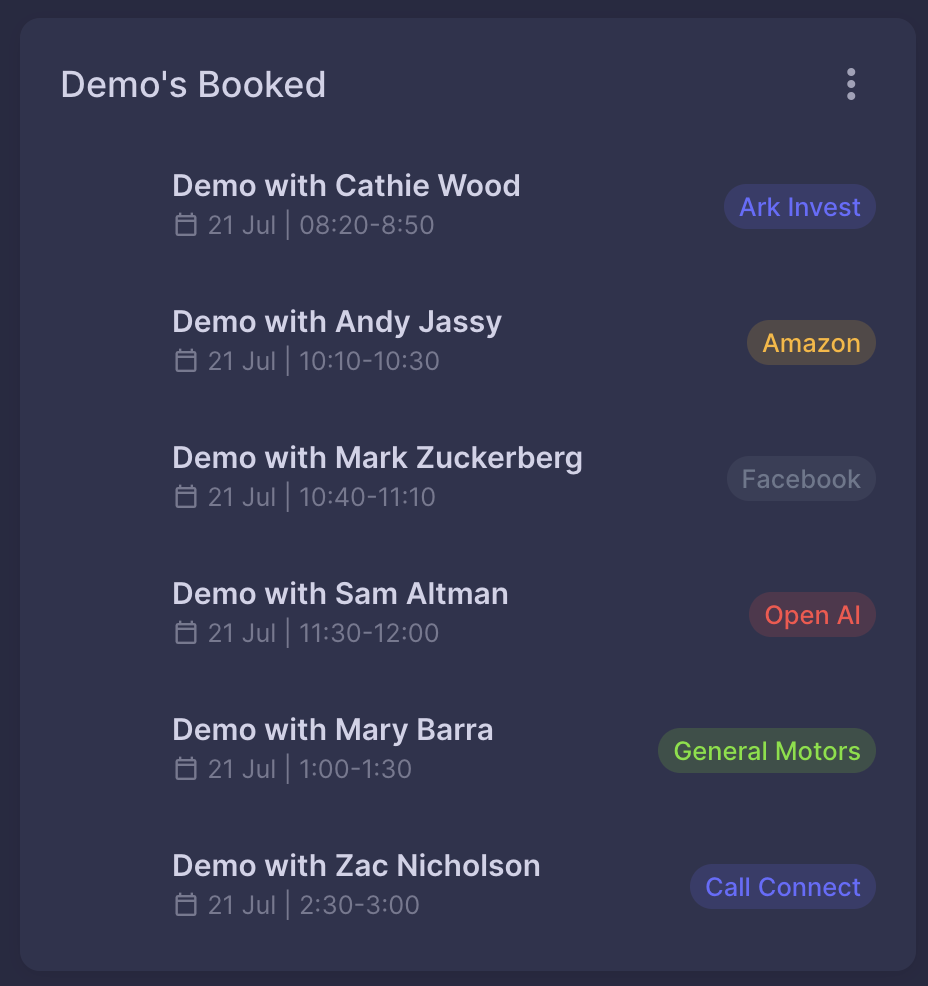 AI-Powered Sales Calls - Namely AI Booked Demos